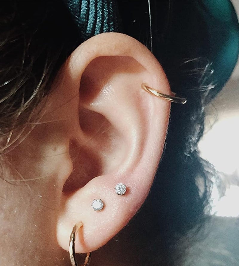 QWALIT Fake Nose Ring Fake Lip Piercing Fake Lip Ring Fake Nose Ring Hoop Fake Snake Bites Fake Lip Piercings Faux Lip Rings Fake Nose Piercing Clip on Nose Ring Spring - Image 5